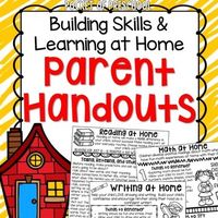 Parent handouts are an easy way to help parents support their child's learning at home! It's super simple. Just print and send home! You can send the parent letters home at the beginning of the year, on various parent nights, at parent teacher conferences, before summer, or