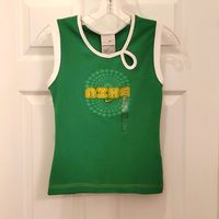 Nike Girl's Green W/Yellow Letters Super Cute Shirt With Design On Neckline Nwt