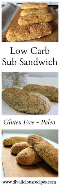 This low carb sub sandwich recipe is high in fibre and very filling. It is very easy to make and is gluten free and grain free too.