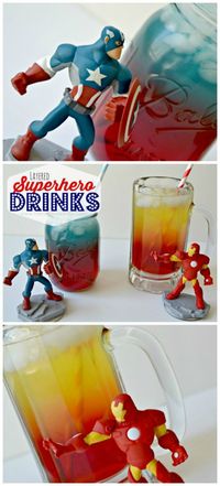 15 Captain America: Civil War Party Ideas - Superhero Layered Drink