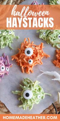 Whip up spooky crockpot Halloween haystacks in your slow cooker with just a few ingredients! These easy, crunchy treats are perfect for festive parties or trick-or-treat snacks.