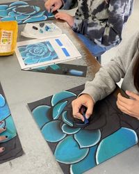 SMMS Studio Art on Instagram: “Chalking our succulents inspired by Georgia O’Keeffe! #middleschoolartteacher #middleschoolart #artteachersofinstagram”