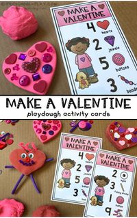 Make a Valentine Playdough Activity Cards by Gigi Smith | Teachers Pay Teachers