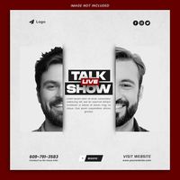 Podcast talk show social media post temp... | Premium Psd #Freepik #psd #conference #seminar #meeting #discussion