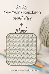 The crochet Trinity Stitch is aptly named because it is worked over three stitches! This beautiful stitch creates a flower or starburst look. It is another thick, textured, and reversible stitch. This is the March 2024 New Year’s Resolution CAL stitch. #crochetstitches #trinitystitch #learntocrochet