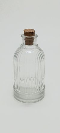 Clear Ribbed Glass Round Vintage Style Apothecary Jar With Cork Height 5.5 In - Etsy