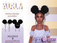 The Sims Resource - Y2K Collection - Y2k1tten Hairstyle for Kids