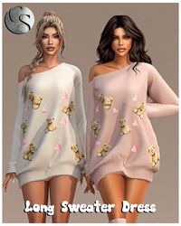 This loungewear/sleepwear sims 4 cc collection includes - Sweater Dress + Sweater & Shorts (Full Body) + Sweater & Pants(Full Body) + Socks (Shoes in game)  Early Access - this collection will be free after 14/12/2024