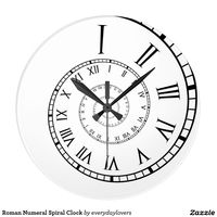 Roman Numeral Spiral Clock