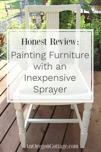 My honest review of my first experience using an inexpensive Wagner paint sprayer for furniture - with tips. It's made DIY paint projects come out the best! #paint #sprayer