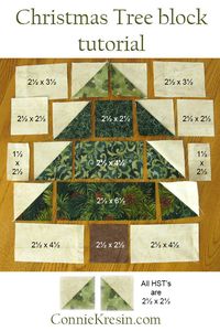 Christmas Tree block tutorial and table runner tutorial could be used as evergreen trees for any time of year. Fast and easy to make #Christmas #quiltblock #quilting #tutorial #quilttutorial #christmascrafts