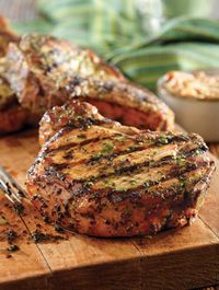 Scrumpdillyicious: Greek Marinated Pork Chops with Lemon & Oregano