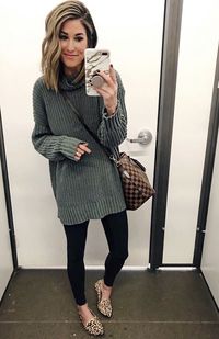 Casual winter style. Crushing on her shoes