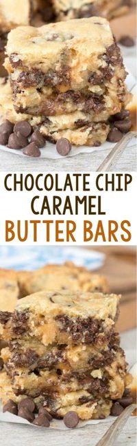 Chocolate Chip Caramel Bars! SOUNDS SOOOO GOOD!