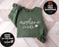 Airplane Mode Sweatshirt, Airplane Shirt, Travel Sweater, Gift for Traveler, Airplane Mode, Vacation Shirt, Vacay Mode Crewneck, Pilot Shirt - Etsy