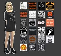 bummerdudez: “ Halloween Dress by Kortenee Woohoo! This is only the beginning of my simblreen gits, because I am feeling ~spooky~ • 23 Swatches • Simblreen Gift #1 • Teen - Elder • You will need the...