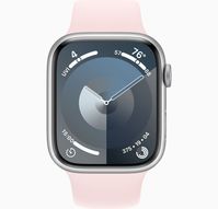 Buy Apple Watch Series 9 GPS + Cellular, 45mm Silver Aluminum Case with Light Pink Sport Band - S/M - Apple