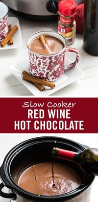 The hit of the holiday party: Chocolatey, warm cocoa mulled with red wine and McCormick Cinnamon and Nutmeg. Prepared in your slow cooker so you can spend more time with guests, this red wine hot chocolate recipe is the perfect holiday drink to toast the season.