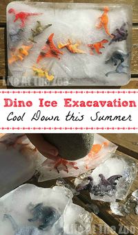 Fun with Ice - discover the ice age with the kids with this simple activity full of learning opportunities - DINO Ice Exploration