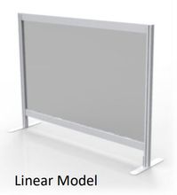 Desk Privacy Panel For Desktops - Desk Screens Linear 24 High