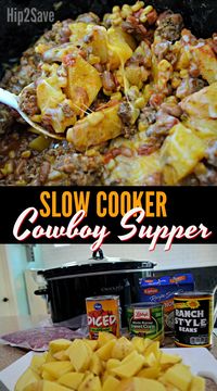 Slow Cooker Cowboy Supper (Easy Weeknight Meal idea)