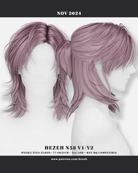 [Hezeh]Hair_No.58 V1 & V2 | Patreon