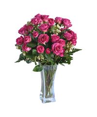 Spray Roses, Miniature Roses, Love and Romance, Vase Arrangement Delicate Spray Roses are designed in a clear vase. Available colors will vary. .