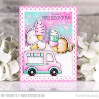 Treat yourself to summer fun with our My Favorite Things Sound of Summer Clear Stamps! This 10-piece set features cute critters enjoying ice cream treats, an ice cream truck, and even a melting scoop. Perfect for adding a touch of whimsy to your summer creations. (Warning: may cause cravings for real ice cream.) Sentiments included: You're a Triple Scoop of Fun Happy Birthday (with Sprinkles on Top) When It Comes to My Life, You're the Cherry on Top