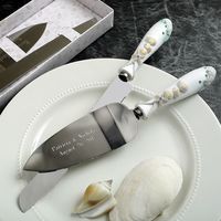 Personalized Beach Design Cake Serving Set