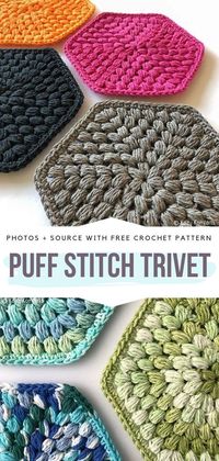 Newest Photo fun Crochet Patterns Strategies Puff Stitch Trivet Free Crochet Pattern #Crochet #fun #Newest #Patterns #Photo #Strategies