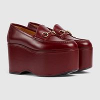 Shop the Women's Gucci Horsebit platform loafer in bordeaux at GUCCI.COM. Enjoy Free Shipping and Complimentary Gift Wrapping.