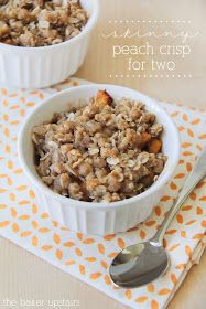 The Baker Upstairs: skinny peach crisp for two