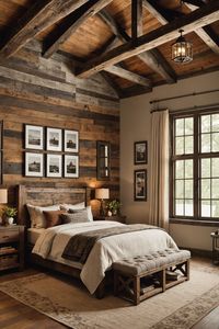 Rustic bedroom decor ideas for a cozy retreat! Explore 20 inspiring designs that blend warmth and charm, from reclaimed wood to vintage accents. Get ready to snuggle up and make your bedroom a haven. Click to discover your favorite rustic bedroom inspiration!