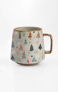 PLEASE NOTE: THIS IS ON PRE-ORDER UNTIL THE END OF AUGUST 2024 Experience the serene beauty of the Festive Fir Christmas Stoneware Mug. This exquisite mug captures the essence of a snowy woodland scene, adorned with trees. **Specifications - **Capacity  300ml size to hold your favorite hot beverages. - **Artisan Designed Meticulously crafted with lifelike aspen tree and cardinal illustrations. - **Microwave and Dishwasher Safe Convenient for everyday use. - **Winter Elegance Bring the tranquilit