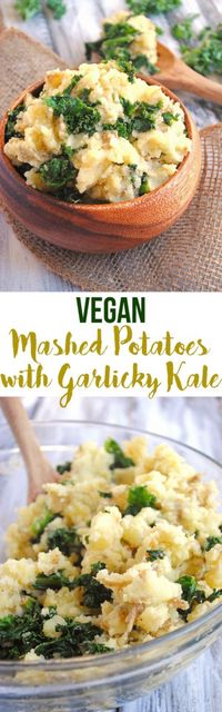 Make these creamy, delicious Vegan Mashed Potatoes for your next dinner party! Garlicky kale packs serious nutrition into this comforting side dish.