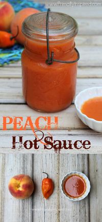 Sweet and Spicy Peach Hot Sauce | How to Make Easy Habanero Hot Sauce by DIY Ready at  http://diyready.com/top-14-hot-sauce-recipes/