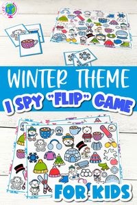 Keep your toddler entertained this winter with a fun, printable I Spy "Flip" Game! It's designed to develop essential social skills like cooperation and communication. Toddlers and preschoolers will love this simple yet engaging game on a cold winter day. Head to the blog for full instructions on how to enjoy this printable board game for kids!