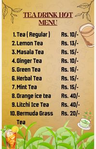 Tea Menu List