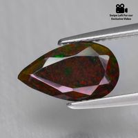 0.58 CT 100% Natural Black Opal Cut opal Loose Gemstone Pear cut