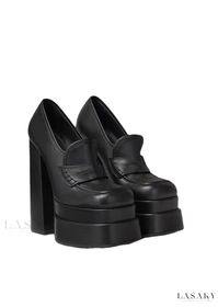 Lasaky - Womens Fashion Waterproof Platform High Heels with Chunky Heels, Pointed Toe, and Shallow Mouth Design