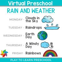 Virtual Preschool - Rain and Weather Circle Time - Play to Learn