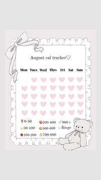 #cal #tracker #august