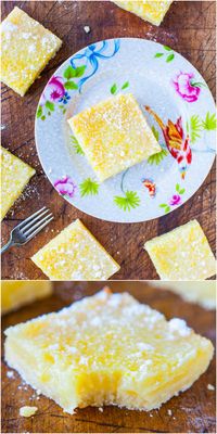 The Best Lemon Bars - Good old-fashioned lemon bars that pack a punch of big time lemon flavor, without being too tart or too sweet!