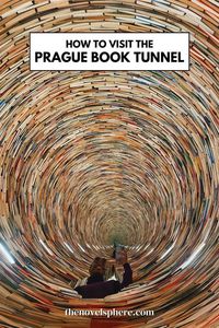 Visiting the Prague Book Tunnel | Seeing the Prague book tunnel is a must-do when visiting Prague! Find all you need to know about visiting Prague’s book tower illusion including where to find it in Municipal Library Prague, bookstores in Prague and literary travel destinations in Prague. For more literary and Prague travel guides, visit thenovelsphere.com!