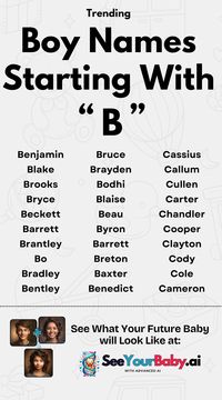 Looking for the perfect middle name for your little man? We've got you covered with 30+ trendy, unique, and classic baby boy middle names starting with 'B'! From bold to sweet, find the perfect match for your son's first name. Don't miss out on this ultimate list!