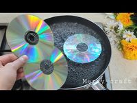 Boil an old CD for 3 minutes, you will not believe the incredible results. DIY Home decor idea - YouTube