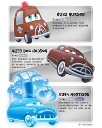 #232 Nurson / #233 Doc Hudson / #234 Mortison (Drawing by Ry-Spirit @deviantART) #Cars