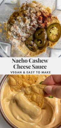 This nacho cashew cheese sauce is velvety smooth and full of rich umami flavor that you will want to put on everything. Dairy-free and fully plant-based!