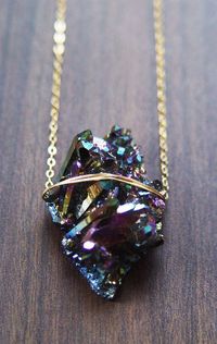 Titanium Druzy Necklace - One of a Kind