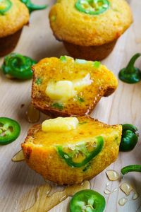 Honey Jalapeno Cornbread Muffins